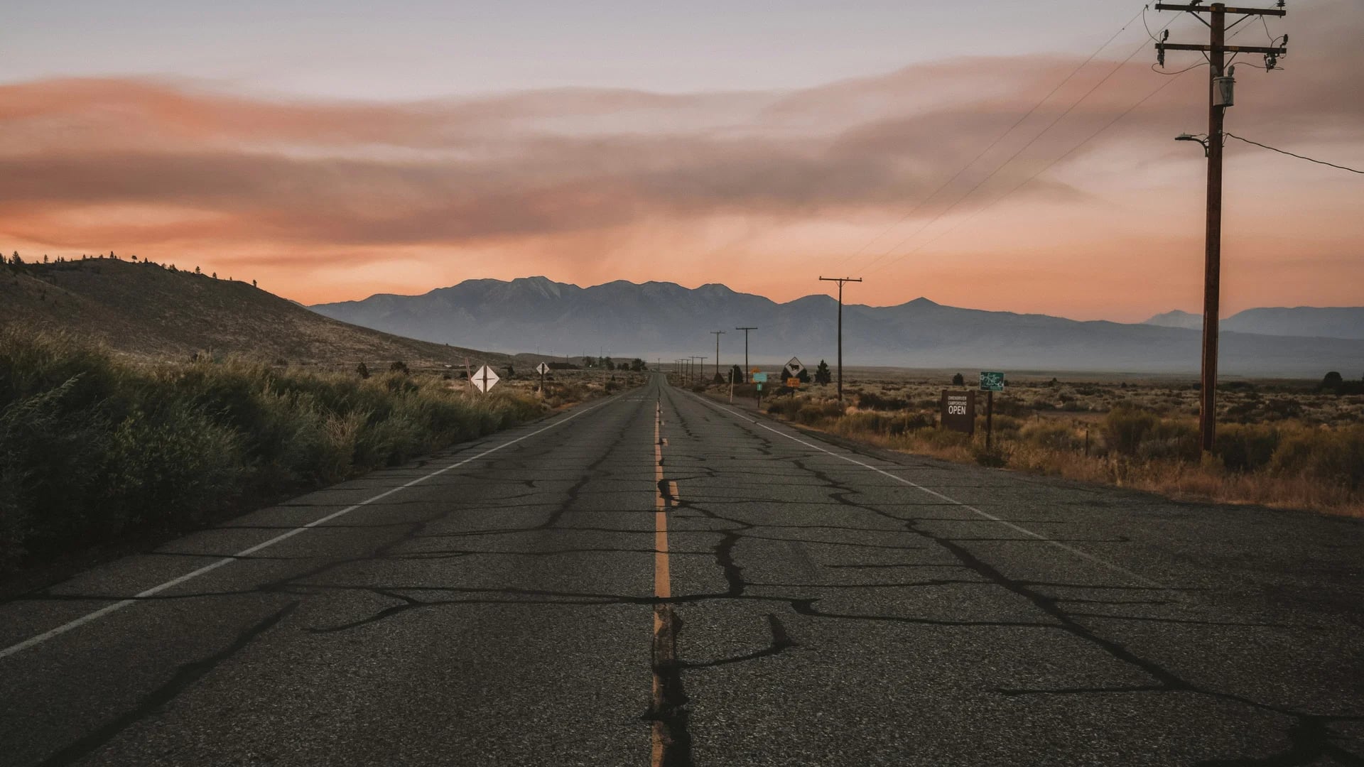 Australian motorcycle road at golden hour